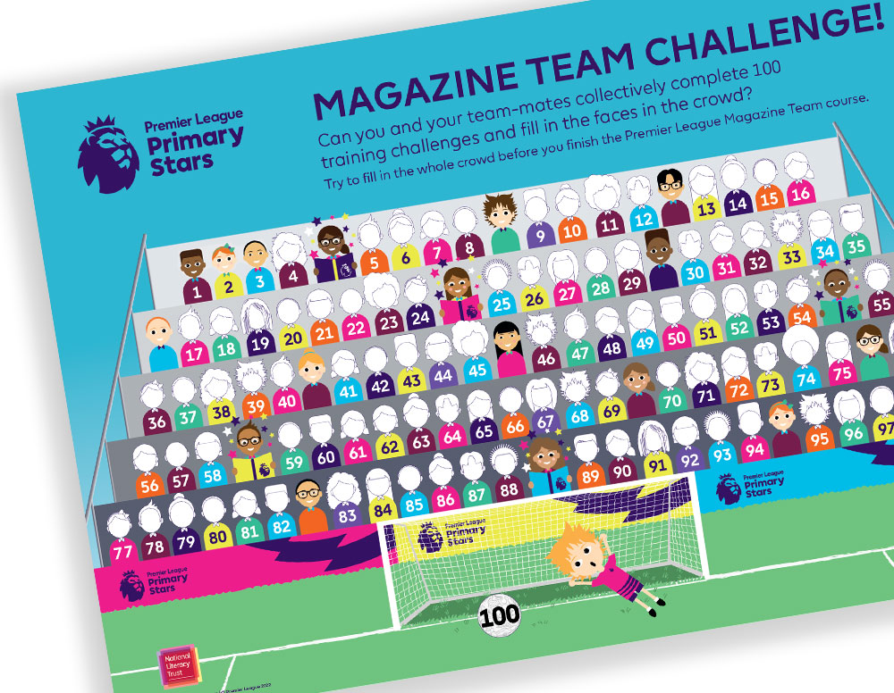 Image of Premier League Magazine Team challenge poster.