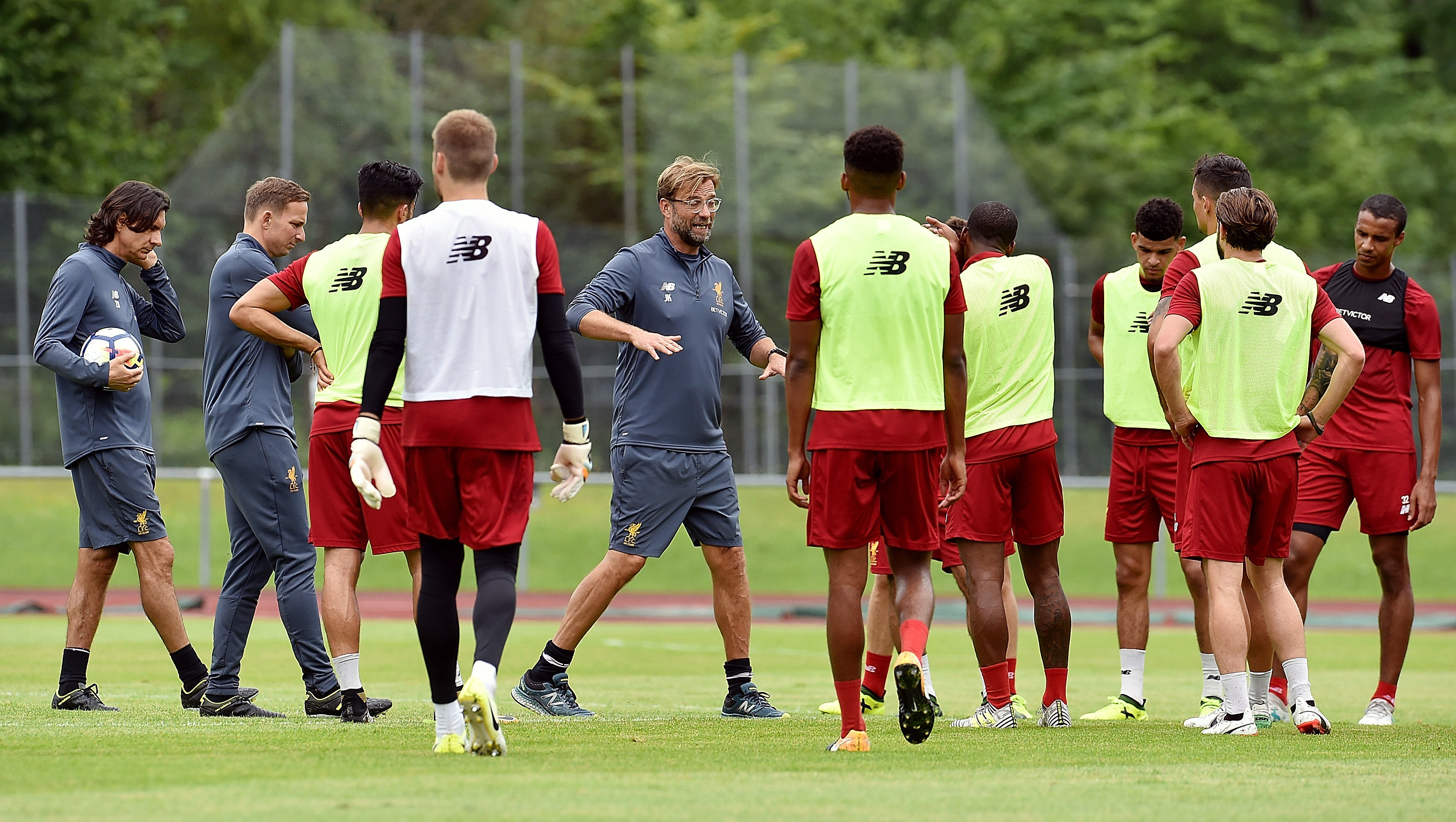 Liverpool players training