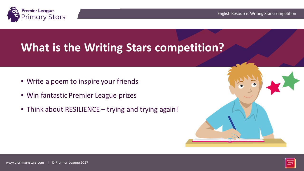 Premier League Writing Stars competition image